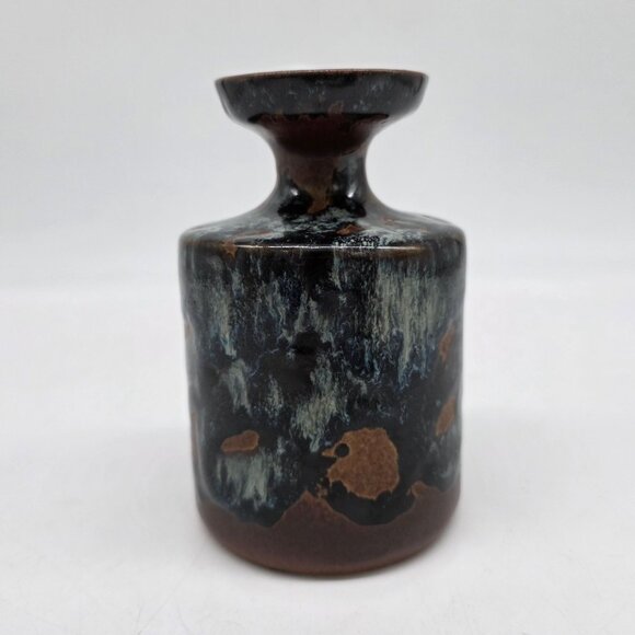Vintage Pottery Craft USA Stoneware Small Vase With Unique Drip Glaze Finish - Picture 5 of 11
